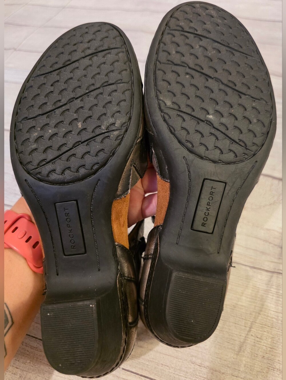 Rockport Cobb Hill Pewter Mary Jane Size 8 Leather Comfort Shoe Dark Academia - Picture 11 of 12